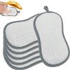 TXUJZP 6 Pezzi Spugne Cucina, Spugna Piatti Bifacciale Durevole, Spugna di Lavaggio, Panno Abrasivo, per Posate, Cucina, Bagno, Vetro