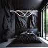 Arcadia Lampadario a Sospensione LED Luce Calda Fredda Naturale 4000LM 78W 100cm | Lampada da Soffitto Dimmerabile con Telecomando e App per Camera da Letto, Soggiorno e Cucina - Modello Zephyra (Argento)