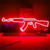 FINOTI AK 47 LED insegna Neon Pistola Luminosa LED Lampada da Sospensione Notturna Sala Giochi Negozio Bar Decorazione Parete Personalizzata Feste alimentata Tramite USB Neon,D
