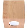 SOLLUX LIGHTING Quad, plafoniera in legno con paralume rettangolare, lampada da soffitto, soggiorno, sala da pranzo, lampada da cucina, in legno naturale, 10 x 10 x 10 cm