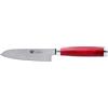 GRÄWE Coltello da cucina Damasco, lama da 12,5 cm, coltello damascati, coltello Santoku, impugnatura in Pakkawood, coltello da cucina molto affilato, incluso astuccio regalo in metallo