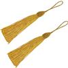 Makhry 20 Pezzi 15.5cm Nappe Segnalibro in Filo di Seta DIY-Cachi | Nappe Decorative con Loop da 5cm e Nodo Cinese per Gioielli, Souvenir, Segnalibri e Accessori Artigianali