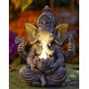 Yeomoo Ganesha Figura Buddha con lampade solari per la decorazione del soggiorno, della scrivania, dell'accessorio: Ganesha Zen Giardino Buddha Figura regalo per uomini donne mamma resistente alle