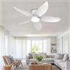 Dceinz Rotazione In Avanti E All'Indietro Ventilatore Da Soffitto Con Luce 6 Velocità Con Timer Dimmerazione Continua E Un Lampadario Con Ventilatore Da Soffitto,Bianco-36