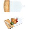 Il Gruppone Passione Casa Tagliere Rettangolare 38x20 Cm Pietra Effetto Marmo E Legno Certificato Contatto Alimentare Vassoio Portata Salumi Formaggi Piatto Asse Cucina