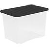 Hummelladen H-WHAM | Box di alta qualità da 80 l, 60 x 40 cm, con coperchio | A norma alimentare, sicura chiusura a clip, impilabile, atossico | Baule trasportabile, box per stoccaggio, baule per stoccaggio, scatola portaoggetti, box impilabile, …