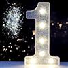 Maimeili LED Marca Lettera Luce, Luce su Lettere Glitter Alfabeto Lettera Segno Batteria alimentata per la Luce Notturna Festa di Anniversario Figlie di Nozze Regali Acciedi Bar Decorazione di Natale