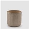 EDG Enzo De Gasperi Vaso Gen Sabbia Ceramica Rilievo 18 cm