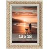 Victor cornice portafoto "Rubens" oro beige 13x18 cm | Profilo: 30 x 20 mm - stile barocco antico - vetro vero - decorazione per la casa