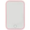 Bamjour Specchio Cosmetico per Ragazze, Specchio per Trucco Illuminato Luminoso LED Rosa Touch Control Quadrato Riempimento Tavolo Cosmetico Rotativo Luminosità Regolabile