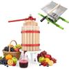 UISEBRT Torchio per frantoio Kit Pressa per Frutta Pressa per succhi con strofinaccio per Pressatura di Frutta UVA Vino Mele - Tritafrutta 7 Litri + Pressafrutta 6 Litri