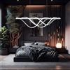 Arcadia Lampadario a Sospensione LED Luce Calda Fredda Naturale 4000LM 78W 100cm | Lampada da Soffitto Dimmerabile con Telecomando e App per Camera da Letto, Soggiorno e Cucina - Modello Zephyra (Bianco)