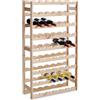 Zeller 13165 Portabottiglie per 54 Bottiglie, Legno, Beige, 67.5x25x118 cm