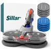 Wessper Sillar Testa di Mocio Elettrico per aspirapolvere Dyson 11 V10 V8 V7 V15, Con Serbatoio Dell'acqua Rimovibile, Tamponi Lavabile - 10 Pezzi di Panni Per Mocio + Mocio per aspirapolvere Dyson