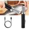 Aisny Squamatore per Pesci, Squamatore Elettrico per Pesci 125w 3000 mAh Pulitore per Squamatore per Pesci in Acciaio Inox Impermeabile con Copertura Protettiva per Pescherie Ristoranti E Cucine