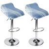 uyeoco Stampato Coprisedile per Sedia da Cucina da Bar Senza Schienale 4/2/1 Pezzi, Copri Fodera Sgabello da Bar Quadrato Elasticizzato(#19,2PCS)