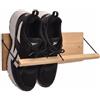 Spiretro Scarpiera con tassello, da appendere alla parete, per scarpe da ginnastica, pantofola, stivali in ingresso, corridoio, rimorchio, camper, legno massello, beige