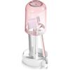 Roucerlin Portaspazzolino elettrico e regolare, con coperchio per tazza, 3 scomparti per spazzolino da denti e dentifricio, supporto ventilato per spazzolino da bagno, pettine piccolo (rosa)