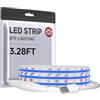 BTF-LIGHTING Dimmerabile USB FCOB COB Blu Striscia LED 1M 320LEDs Alta Densità 5V Flessibile Nastro LED Ultra Luminosa CRI90+ per Retroilluminazione TV Soggiorno, Cucina, Cabinet, PC Gaming