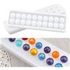 WANDIC, Stampo in Silicone, 1 Stampo per Perline a Forma di Sfera Rotonda in Resina per Fai da Te con Ciondolo epossidico per collane, bracciali, Gioielli Fatti a Mano