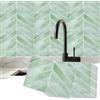 BOYIFEIJIE 10 adesivi a forma di piastrelle per cucina e bagno, piastrelle adesive 3D, impermeabili, da incollare sul retro della cucina, ideali per la ristrutturazione (ciano, 10 pezzi, 29 x 22,9 cm)