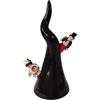 Generico Corno Portafortuna in Ceramica Pulcinella Gobbo Scaramantico Fatto a Mano in Italia (Nero)
