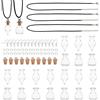 SUNNYCLUE 2 Stili 20Pcs Mini Bottiglia di Vetro Wish Kit per Fare Orecchini Cordino in Cotone Cerato e Ganci per Orecchini Teardrop Round Clear Globe Pendenti con Ciondoli per Orecchini