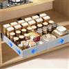 WUFANC Cassetto Estraibile Cucina, Cassetti Estraibili per Cucina Cassetto Telescopico con 3 Guide Estraibili Autoadesive, larghezza Regolabile da 32 a 52 cm, Nessuna Foratura, per Cucinas, Bagno