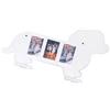 VlHpnpe Supporto per cornice per tre foto da 3 pollici Cornice per foto con motivo a forma cane cartone animato Facile decorazione per desktop Regalo Foto in acrilico
