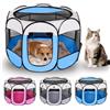 FARYODI Box pieghevole per cuccioli, portatile, per la casa, impermeabile e antigraffio, in tessuto Oxford, per cani e gatti, 74 x 74 x 43 cm (blu)