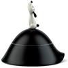 Alessi AMMI19 B Lulà Ciotola per Cani con Coperchio in Resina Termoplastica, Coppa in Acciaio Inossidabile 18/10 Lucido, Nero