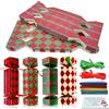COSORO 32 Pezzi Christmas Crackers Decorazioni Natale Sfuso,Cracker Natalizi Set di Lusso con Cappello Scherzi No Snap Adulti Bambini,Scatole a Quadri Rosso Verde Giochi per Feste di Natale Regali Famiglia