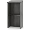 GIANTEX Podio, Supporto per Hostess per oratori con ripiano e Fori Via Cavo, pulpito per Chiesa, scrivania in Legno per aule, Ufficio, Ristorante, seminario, 58 x 40 x 117 cm (Grigio)