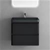 doporro Mobile Sottolavabo Sospeso 60 cm con 2 Cassetti e Lavabo | Nero Opaco, Lavabo in Marmoresina, Lucca Y053 Colossum08