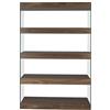 AC ANGEL CERDÁ Ángel Cerdá - Libreria in legno di noce e vetro - Libreria moderna - Libreria da soggiorno - Resistente e funzionale - 122 x 38 x 183 cm