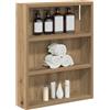 vidaXL Armadio da bagno a muro Rovere Artigianale 40 x 10 x 50 cm