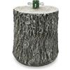 Glac Store Base Tronco per Albero di Natale, Grigio Effetto Legno, 34x26x30 cm, Supporto Robusto con Design Rustico, capacità 4,25 kg, Montaggio Facile, per Alberi Fino a 240 cm