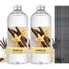 Scent-Hi Ricarica per profumo di vaniglia, 1000 ml, con 12 bastoncini