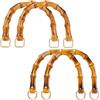 Classicseali 4 manici per borsa in bambù, 12 cm | Maniglie per borse, in bambù, per borse della spesa, accessori fai da te