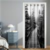 DOTBUY-SHOP Tenda per Porta Arte Moderna Interni Tende Oscuranti in Poliestere Tenda Divisoria per Interni Adatte per Finestra Cucina Ristorante Porta Corridoio (80x180cm,Grigio)