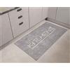 Nazar Tappeto da cucina lavabile in lavatrice, cucina (grigio e bianco, 50 x 80 cm)