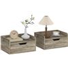 HOMCOM Comodino sospeso Set da 2 montato a parete, Grigio