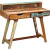 vidaXL Scrivania in Legno Massello Anticato