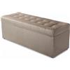 Velora Home&Living VELORA H&L Panca Contenitore 45 x 120 cm Tortora - Panca Fondo Letto in Velluto con Seduta Imbottita, Grande Vano Portaoggetti, Struttura Solida, Portata fino a 300 kg