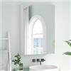 Dripex Armadietto Bagno con Specchio 40 x 10 x 60 cm, Mobile Pensile da Parete con Ripiano Regolabile, Specchiera Contenitore Salvaspazio, Bianco