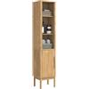 vidaXL Mobiletto bagno alto FLORO Marrone cerato 35 x 30 x 160 cm