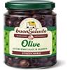 buon Salento BuonSalento Olive Leccine Denocciolate in Salamoia - Olive Nere Italiane Pronte all'Uso - Stuzzicheria Mediterranea per Aperitivi, Insalate e Antipasti - Specialità Italiana