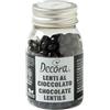 Decora, 2081198 Confezione da 80 g Mini Lenti Cioccolato A Latte Nero Dim. ⌀ 10 mm, Pronte all'uso, Da cospargere direttamente su torte, Con il 60% di cioccolato al latte, Made in Italy