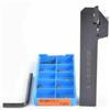 Jurtmy Acciaio tornio con filettatura esterna MGEHR1616-1.5 con 10 inserti in | Struttura in acciaio 40Cr, per resistenza alla ruggine, robustezza stabile, ideale per acciaio, piastre rivestite in CVD