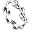 FOCALOOK Anello Donna in Argento Sterling 925 a foglia d'ulivo/catena, anello argento 925 donna misura 6-12 anello argento per uomo e donna confezione regalo